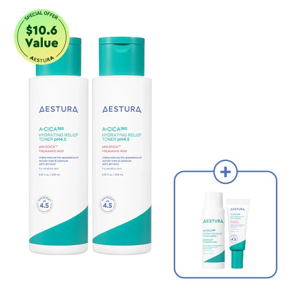AESTURA A-CICA365 Hydrating Relief Toner pH 4.5 Duo product image