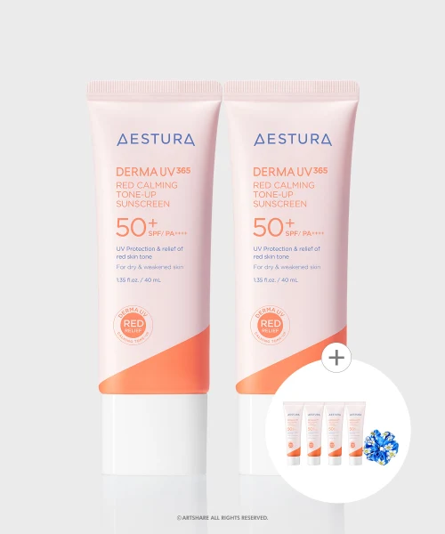 AESTURA Derma UV365 Red Soothing Tone-Up Sun Cream Duo product image