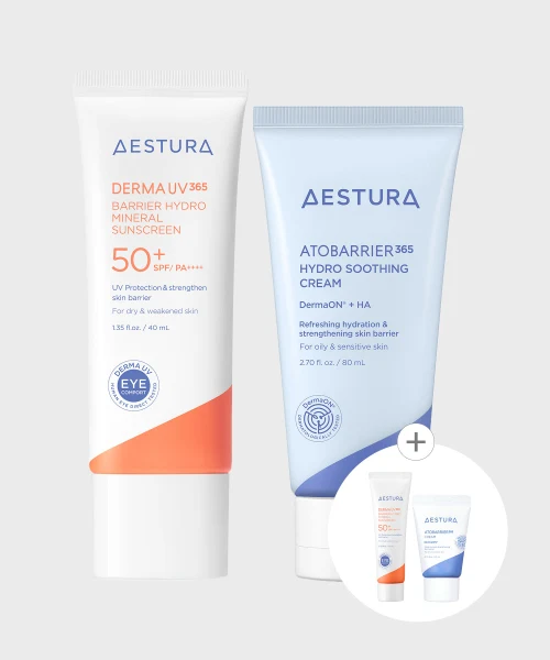 AESTURA Derma UV365 Sunscreen + Atobarrier Soothing Cream product image