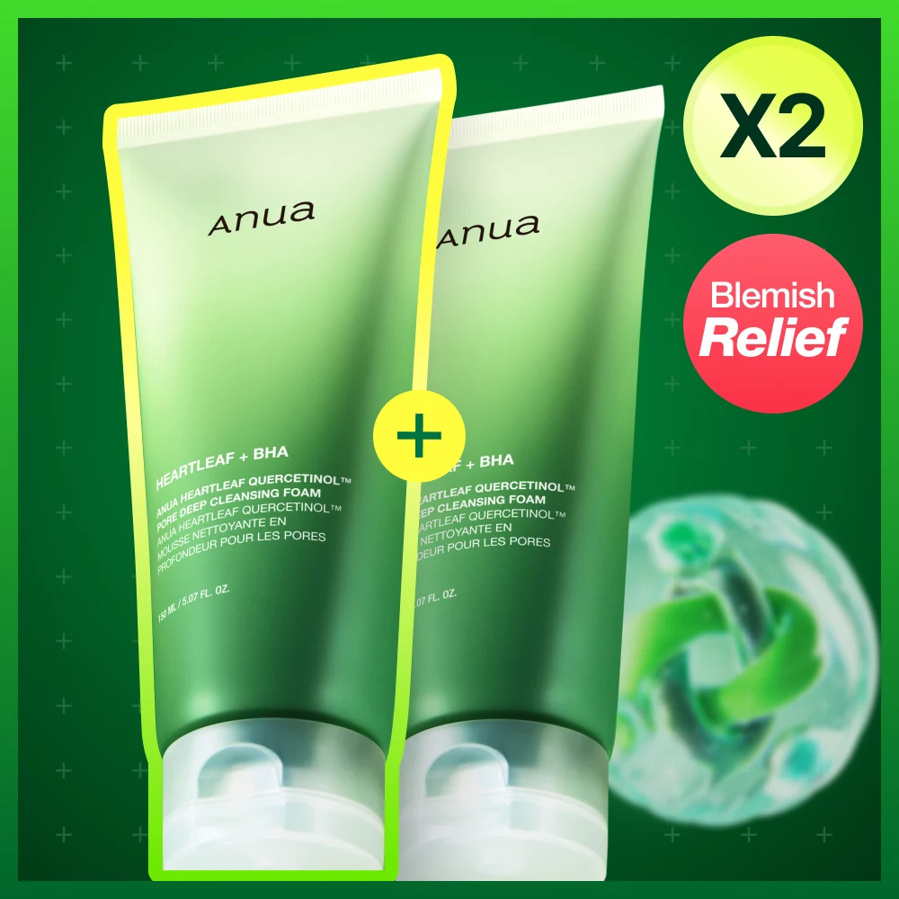 Anua Heartleaf Quercetinol Pore Deep Cleansing Foam Duo