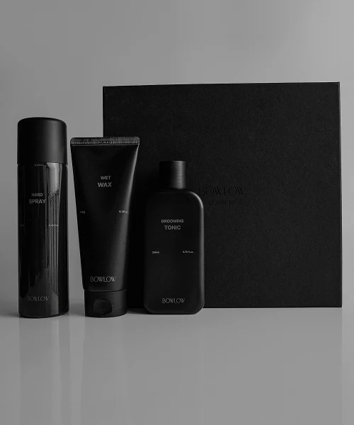 Bauro Cosmetic Men's Hair Styling with Grooming Tonic, Wet Wax, and Spray