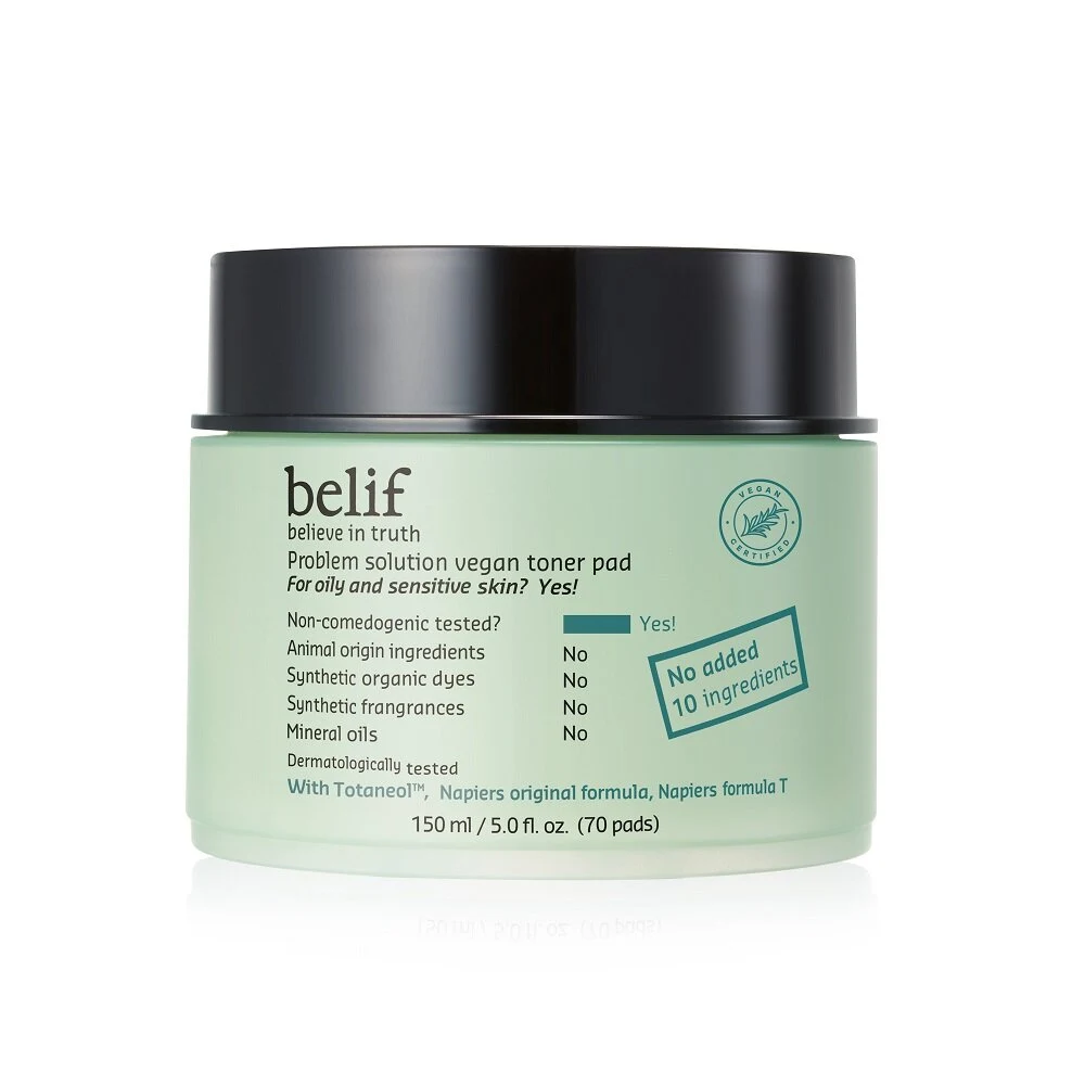 belif Problem Solution Vegan Toner Pads