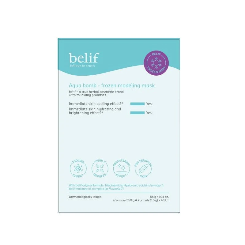 belif Aqua Bomb Frozen Modeling Mask 4-Serving