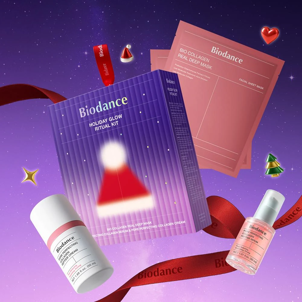 BIODANCE Holiday Glow Ritual Kit with Collagen Peptide Serum, Cream, and Masks product image