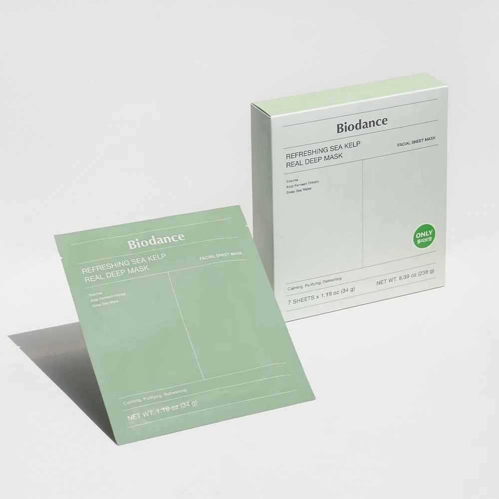 BIODANCE Refreshing Sea Kelp Real Deep Sheet Mask 7-Piece with Bonus Cera-Nol Mask product image