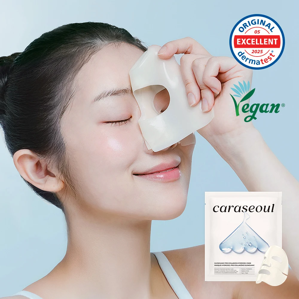 caraseoul Glowganic Pro Collagen Hydrogel Sheet Mask 4-Pack