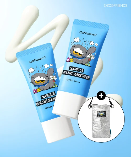 Cell Fusion C Aquatica Cooling Sunscreen Duo with Sunglasses Pouch