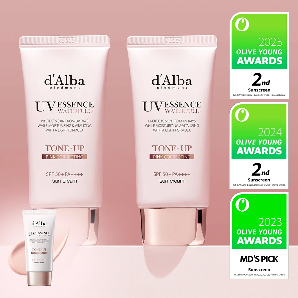 d'Alba Pink Correcting Waterfull Tone-Up Sun Cream Duo product image