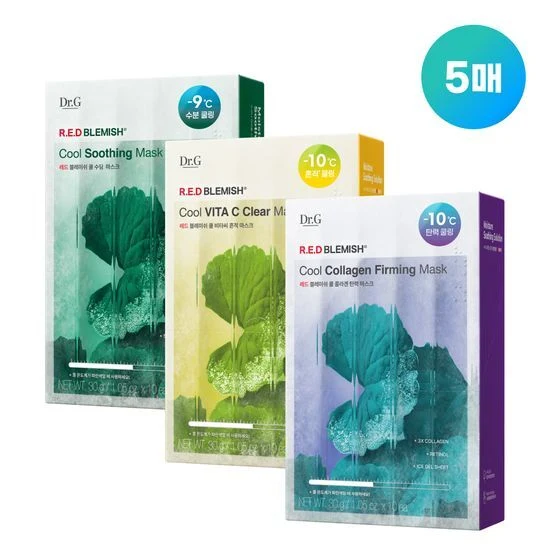 Dr.G Red Blemish Cool Soothing Sheet Mask 5-Pack product image