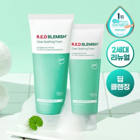 Dr.G Red Blemish Clear Soothing pH Cleansing Foam Duo product image