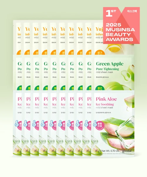 Goodal Mild Daily Sheet Mask 30-Pack Variety