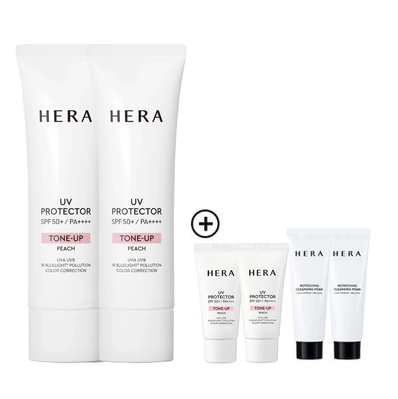 HERA UV Protector Tone-Up Sunscreen and Cleansing Foam Value