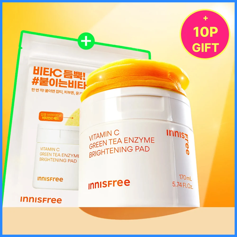 Innisfree Vita C Green Tea Enzyme Brightening Pads