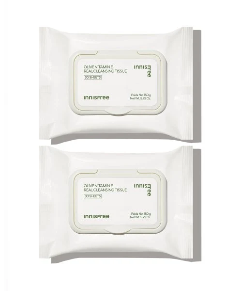 Innisfree Olive Vitamin E Real Cleansing Wipes, , 2-Pack product image
