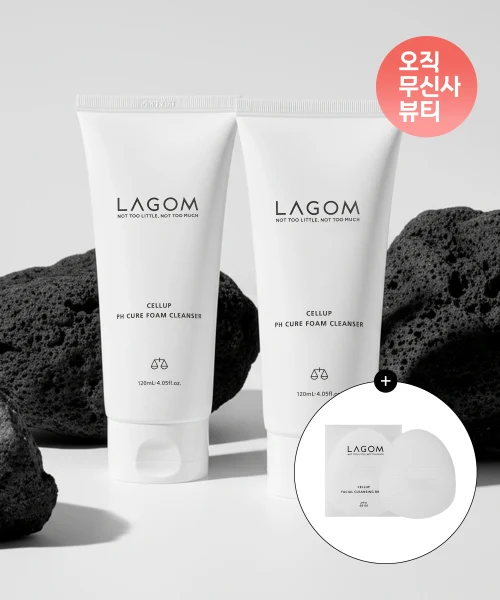 LAGOM Cellup pH Cure Foam Cleanser, with Cleansing Brush product image
