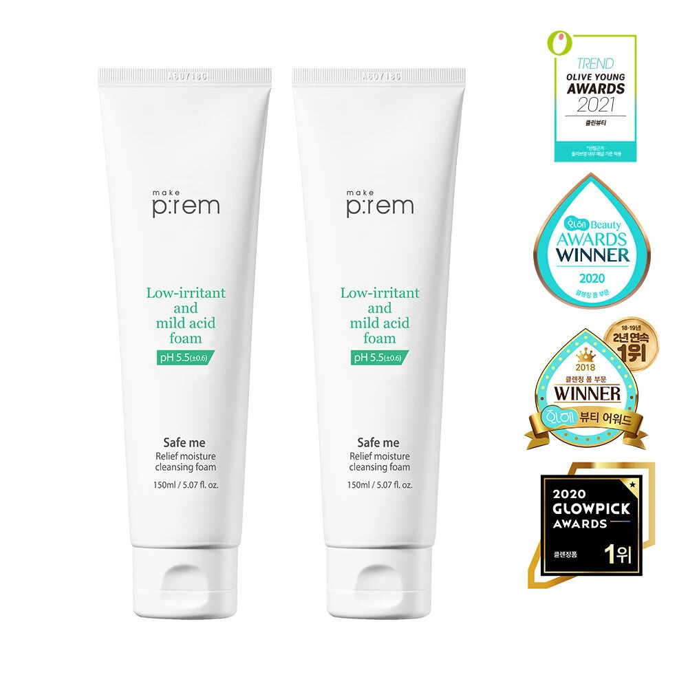 MAKE P:REM Safe Me Relief Moisture Cleansing Foam Duo