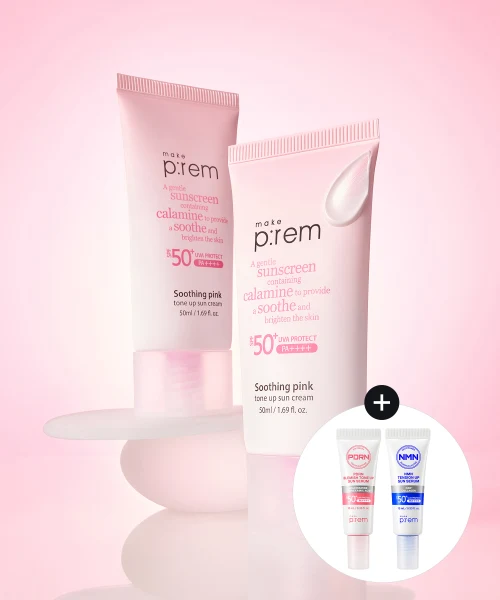 MAKE P:REM Soothing Pink Tone-Up Sunscreen Duo