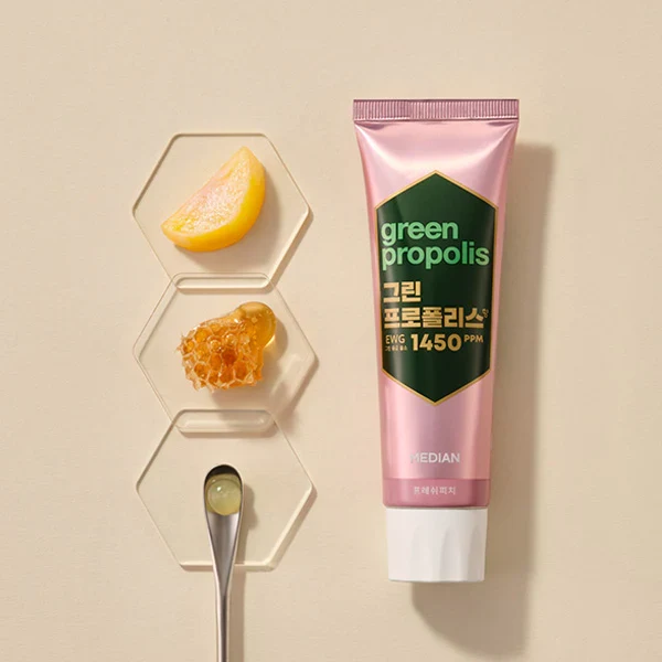 MEDIAN Green Propolis Fresh Peach Toothpaste Trio product image