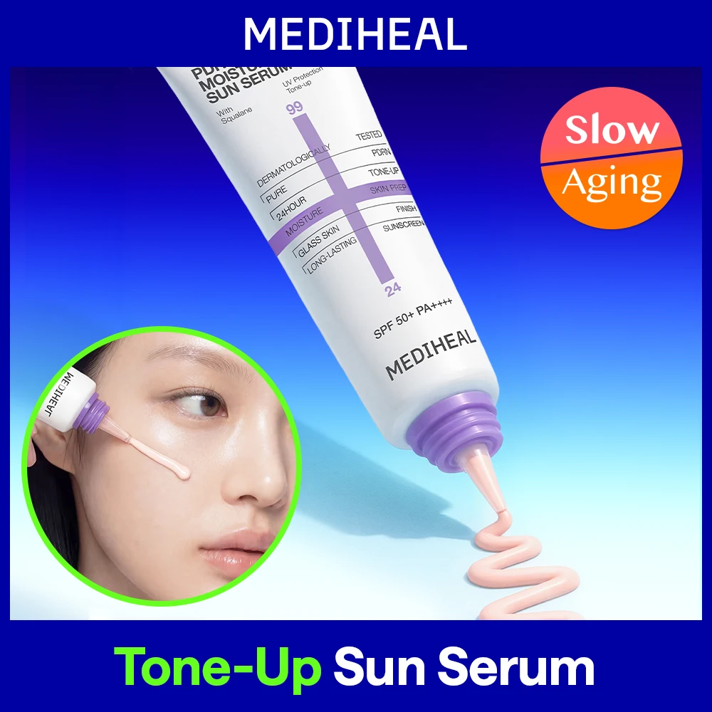 Mediheal PDRN Moisture Sun Serum Smooth & Tone-Up Pink product image