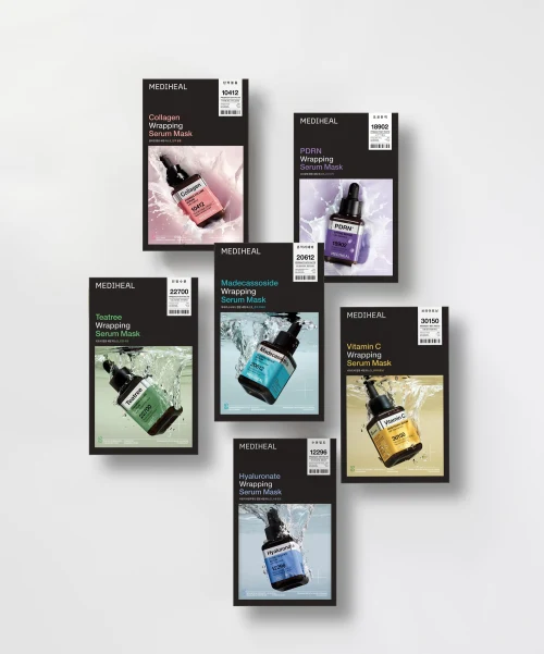 Mediheal Wrapping Serum Mask 10-Pack - Choose from Tea Tree, Madecassoside, Hyaluronic Acid, PDRN, Collagen or Vitamin product image