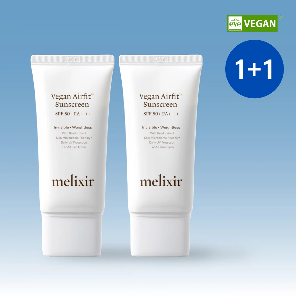 melixir Vegan Airfit Sunscreen SPF 50+ PA++++ Two-Pack