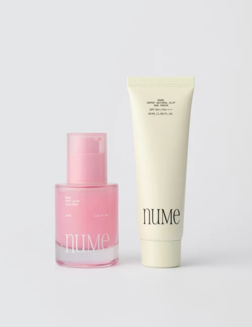 Nume Seamless Glow Base Prep + Foundation-Free Tone-Up Sunscreen