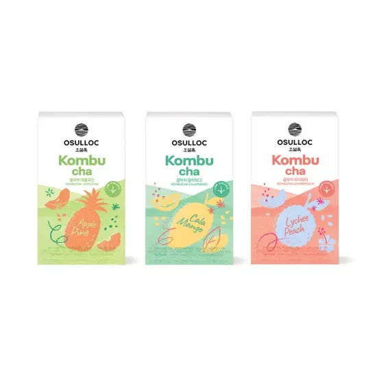 OSULLOC Kombucha Variety: Apple Pine, Calamango, Lychee Peach product image