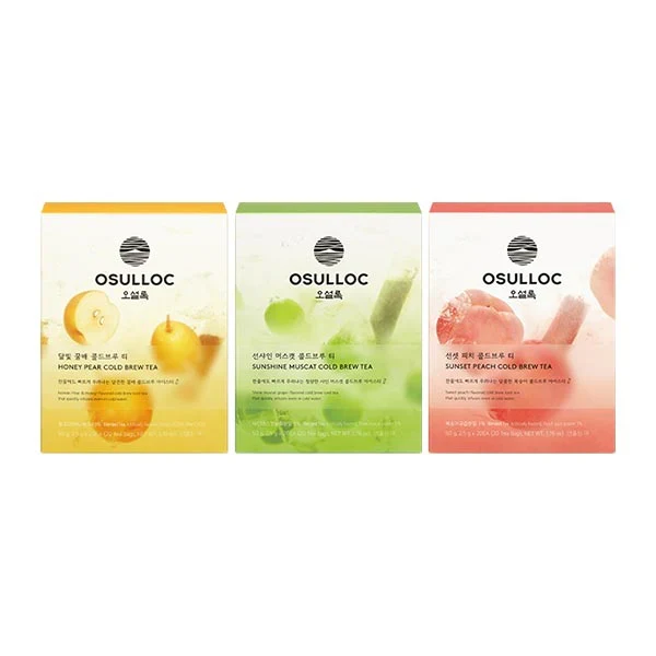 OSULLOC Cold Brew Tea: Sunset Peach, Honey Pear, and Muscat product image