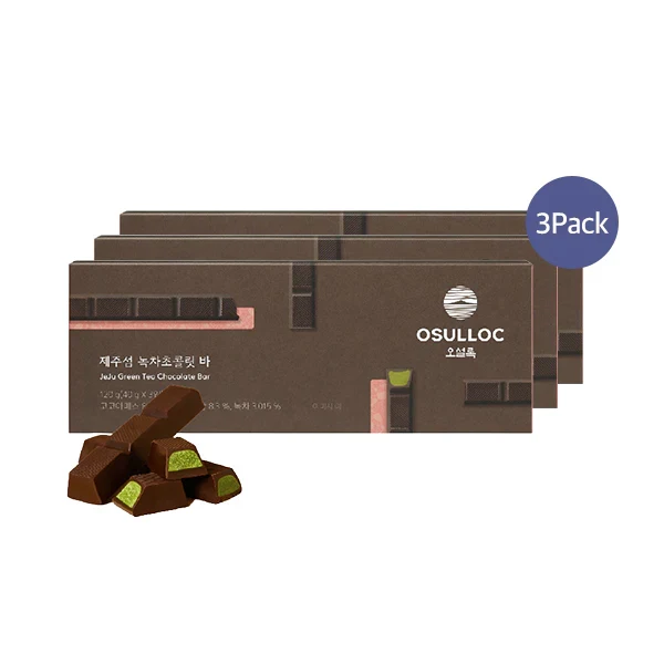 OSULLOC Jeju Green Tea Chocolate Bar 3-Pack product image