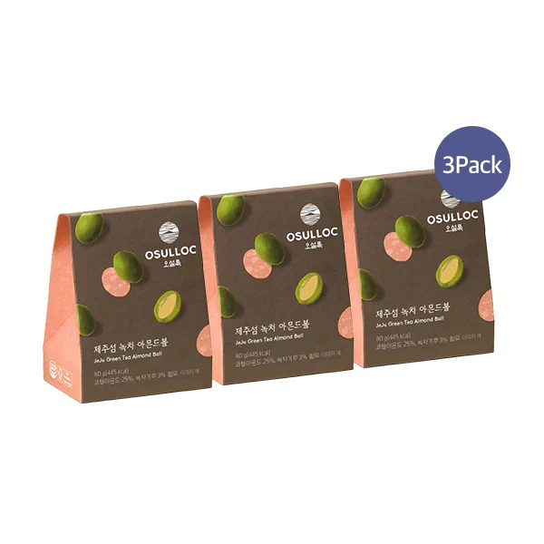 OSULLOC Jeju Green Tea Almond Balls, 3-Pack product image