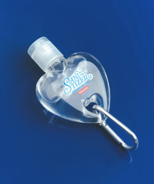 Pleuvoir Heart Keyring Sanitizer Green Floral product image