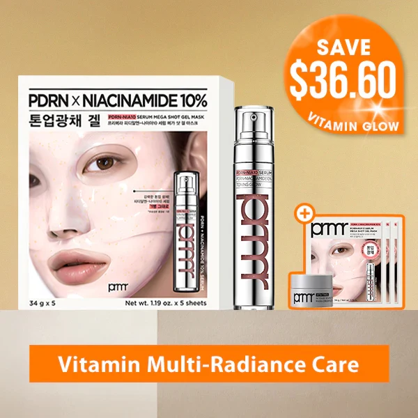 Primera Vitamin Multi-Radiance PDRN-Niacinamide 10 Toning Glow Serum and Mega Shot Gel Mask