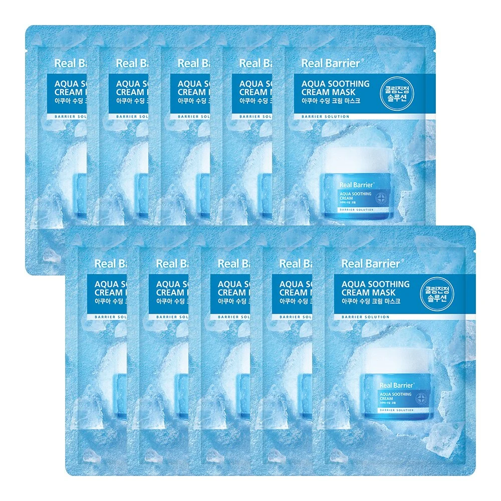 Real Barrier Aqua Soothing Cream Sheet Mask 10-Pack product image