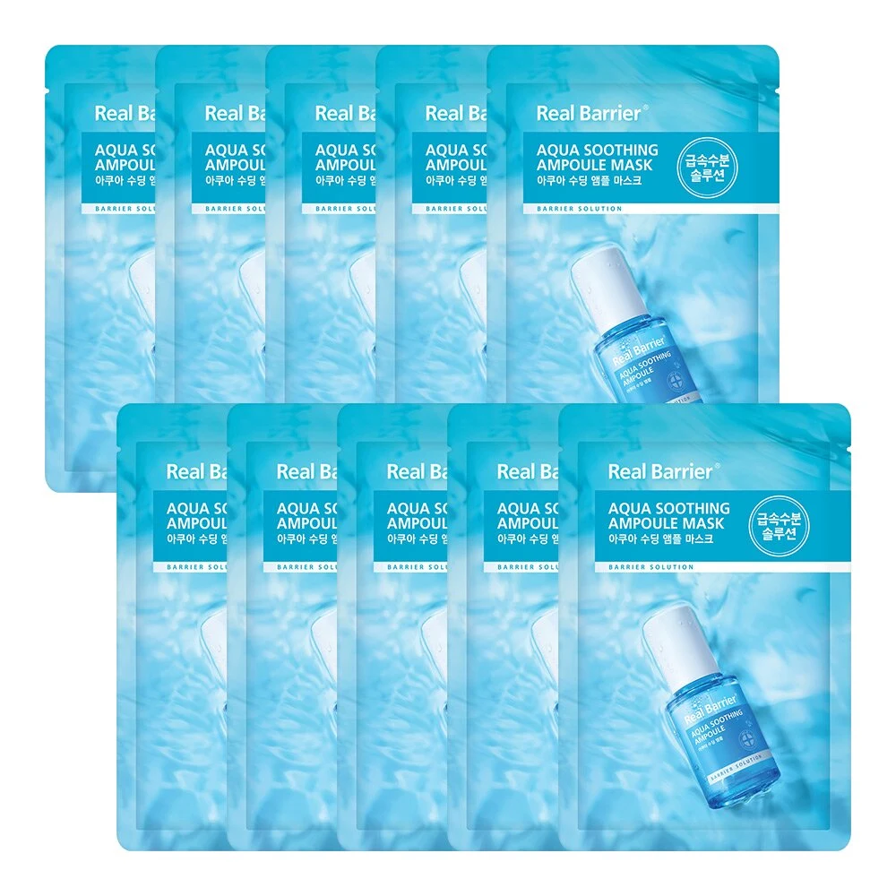 Real Barrier Aqua Soothing Ampoule Sheet Mask 10-Pack product image
