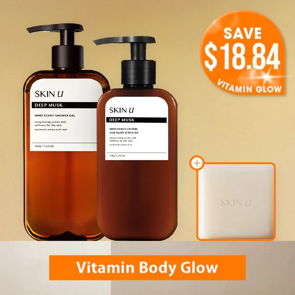 SKIN U INNO:SCENT Vitamin Body Glow Deep Musk Shower Gel and Lotion