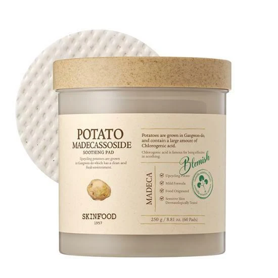 SKINFOOD Potato Madecassoside Soothing Toner Pads