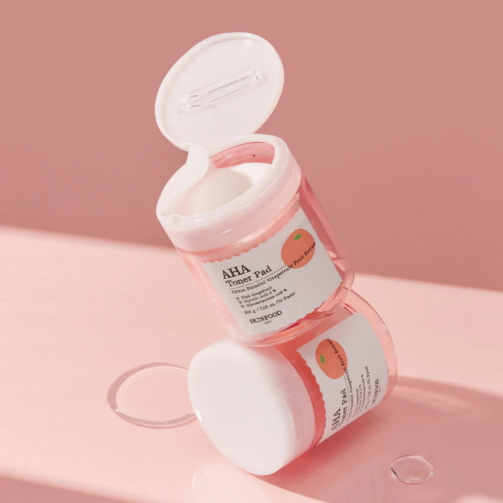 SKINFOOD Pink Grapefruit AHA Toner Pads