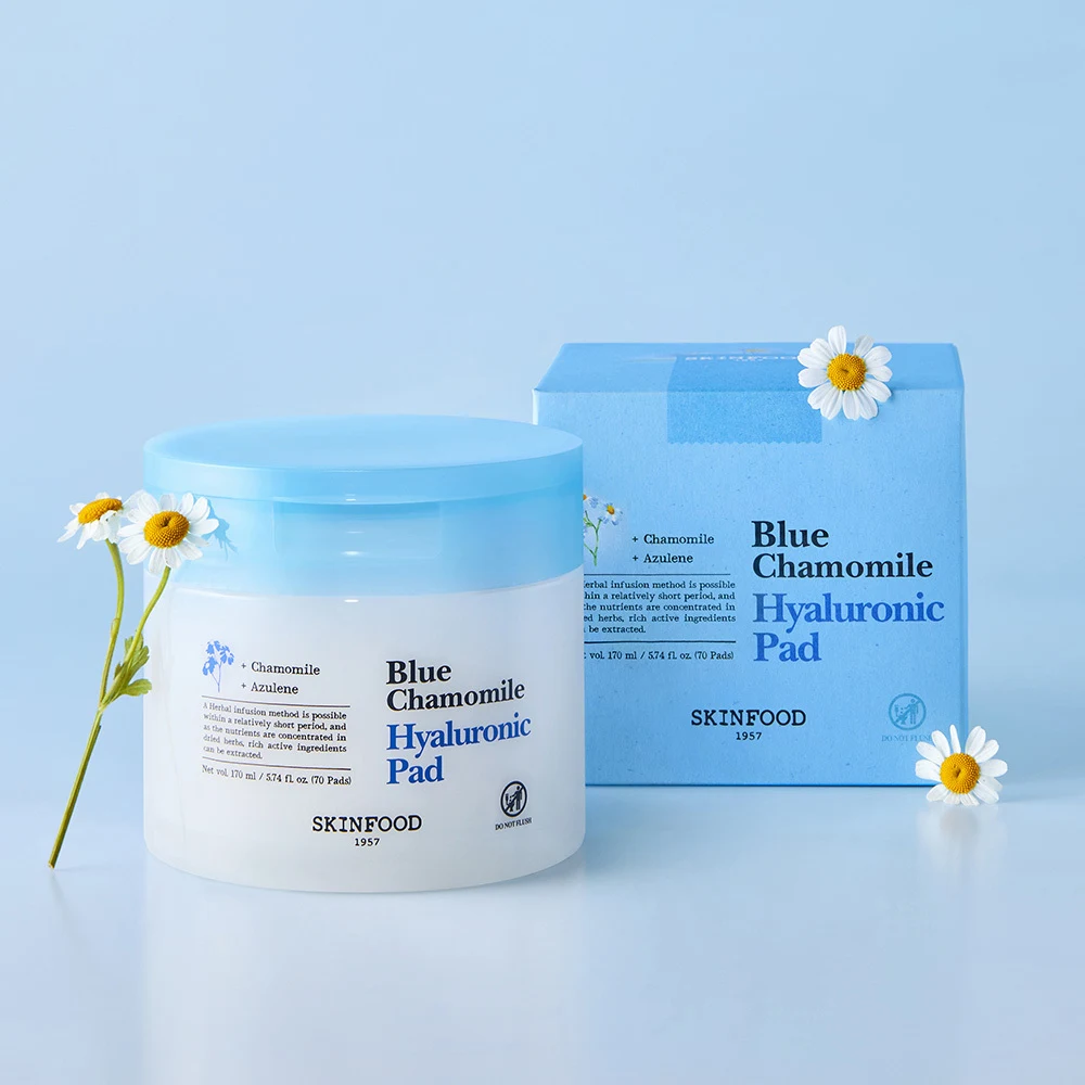 SKINFOOD Blue Chamomile Hyaluronic Facial Pads