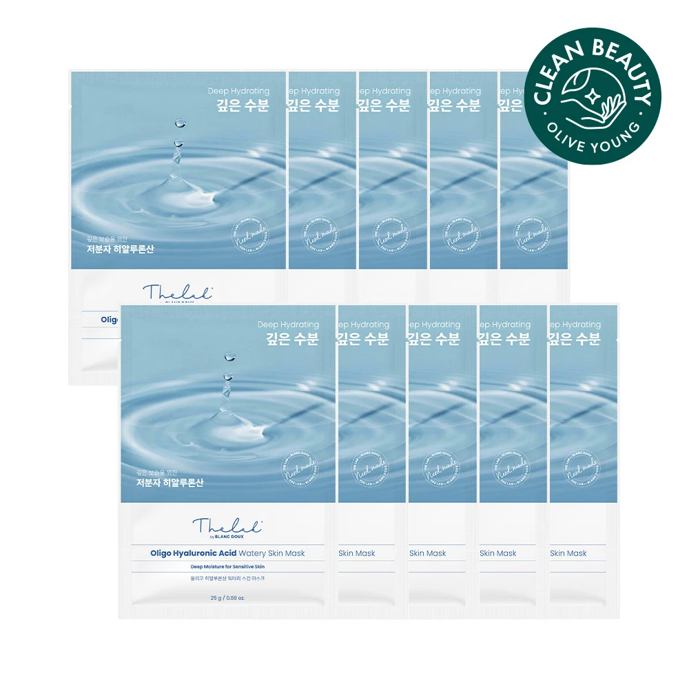 THE LAB by blanc doux Oligo Hyaluronic Acid Watery Sheet Mask, 10-Pack product image