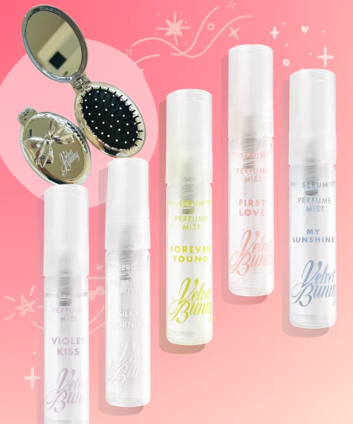 Velvet Bunny Skin Perfume Discovery with Velvet Comb Mirror product image