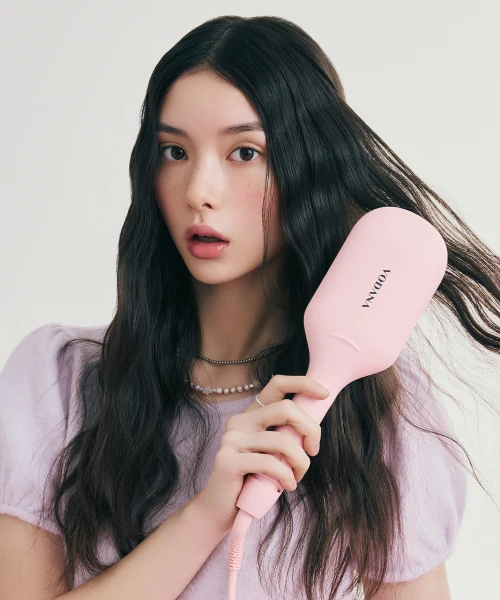 VODANA Glow Wave Curling Iron 40mm in Powder Pink with Treatment Gifts product image