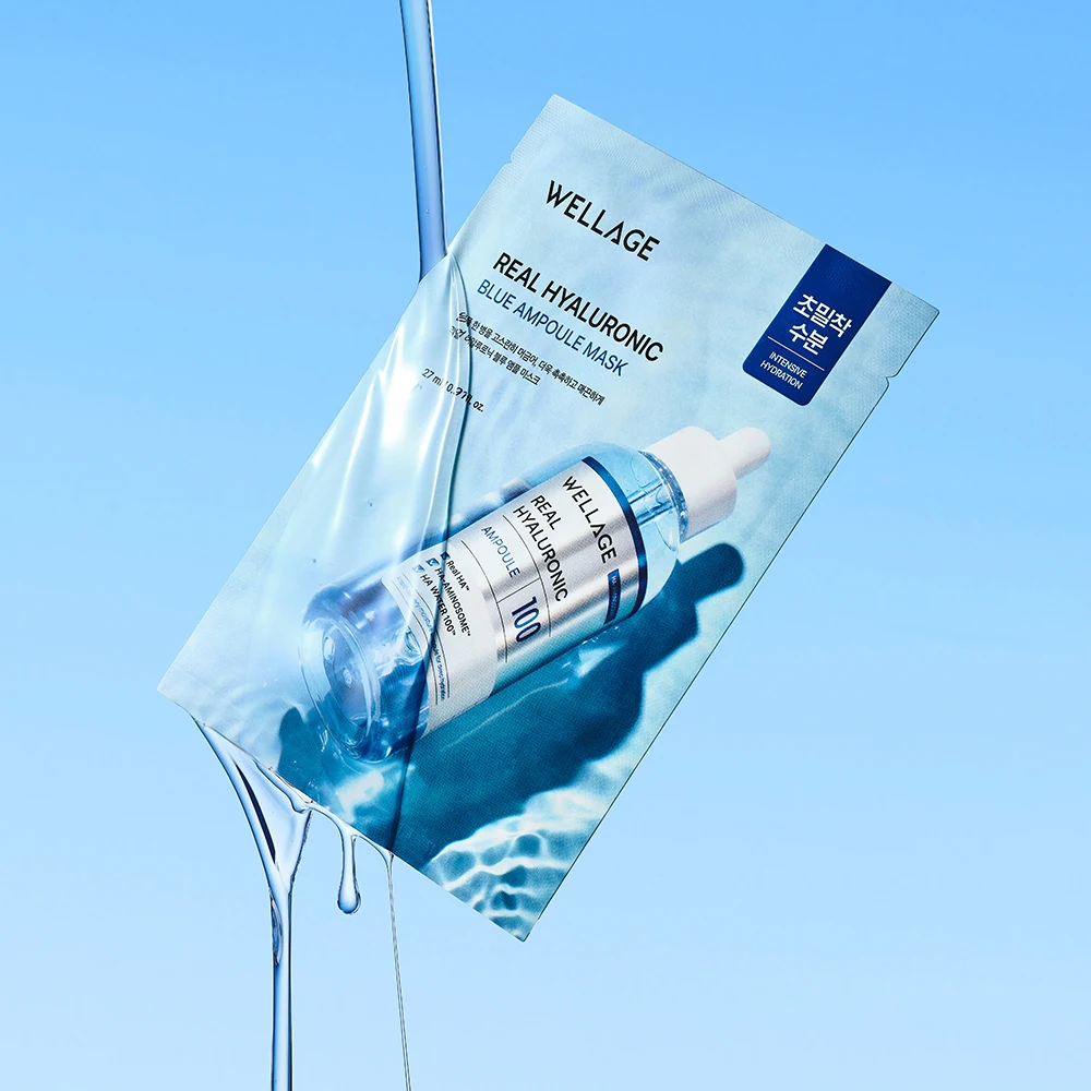 WELLAGE Real Hyaluronic Blue Ampoule Sheet Mask