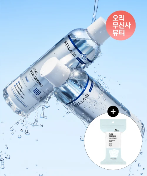 WELLAGE Real Hyaluronic 100 Toner Duo