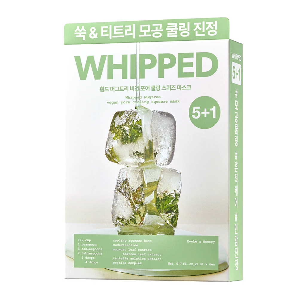 Whipped Mugtree Vegan Pore Cooling Sheet Mask Pack