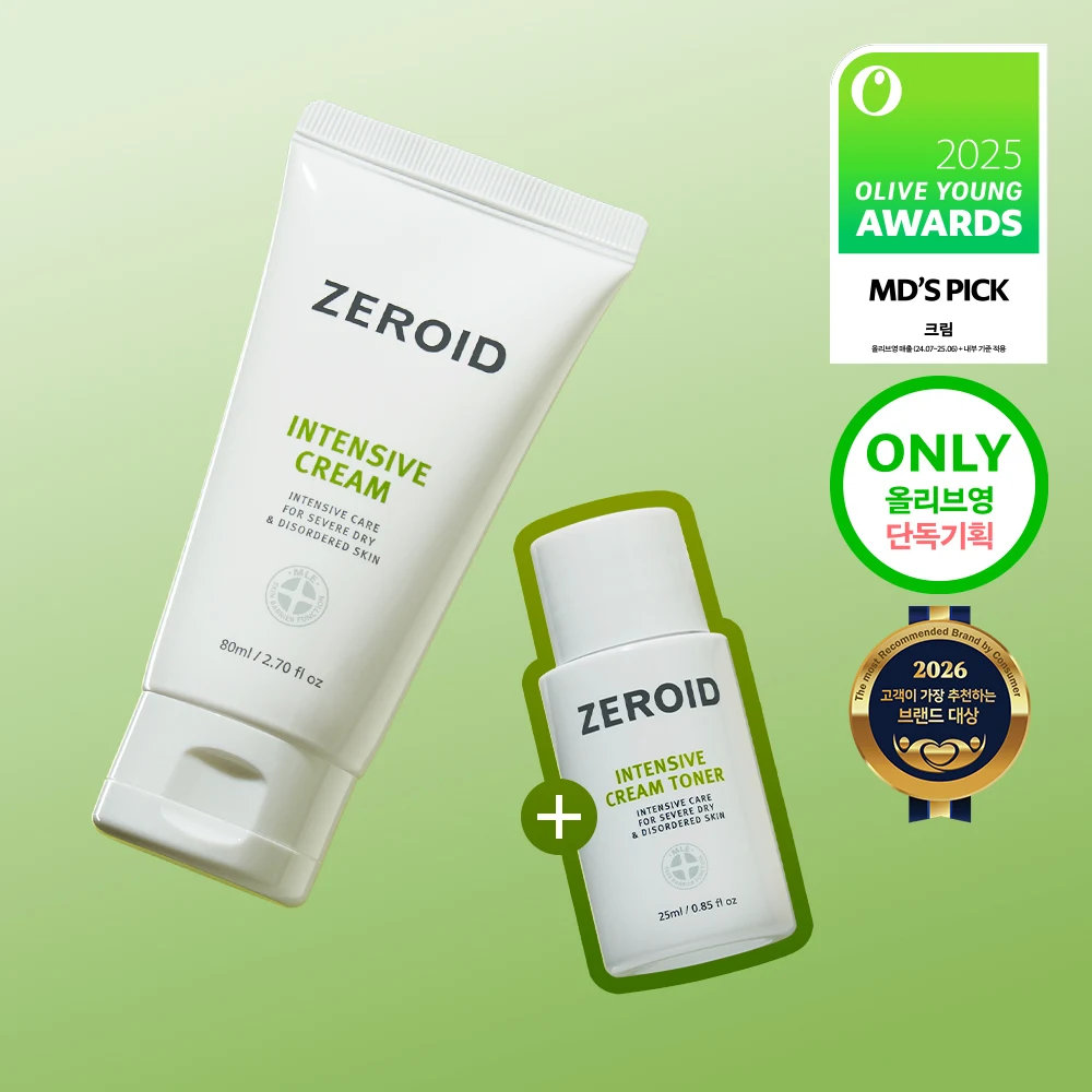 ZEROID Intensive Moisturizing Cream with Cream Toner