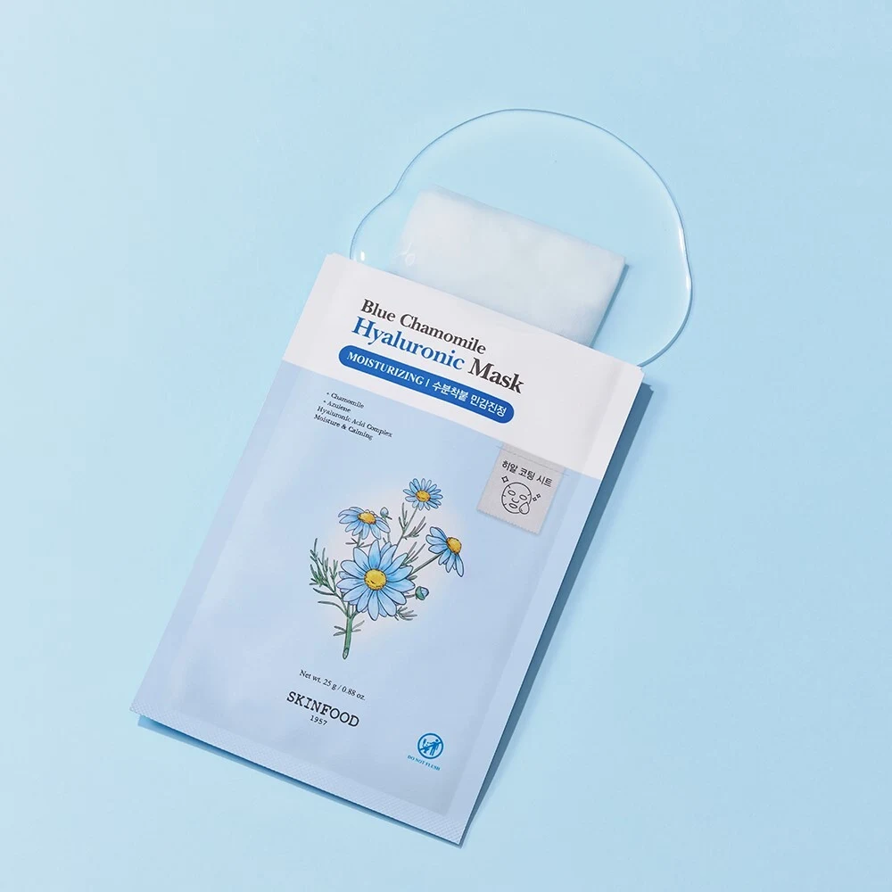 SKINFOOD Blue Chamomile Hyaluronic Sheet Mask